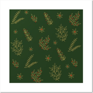 Christmas holly Posters and Art